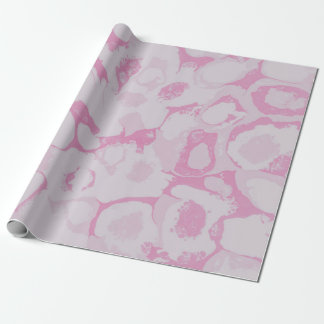 Papel De Presente Têxteis florais, cor-de-rosa e branco