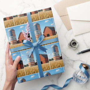 Papel De Presente Texto AMERICANO comprar com sinalizador em um Silo