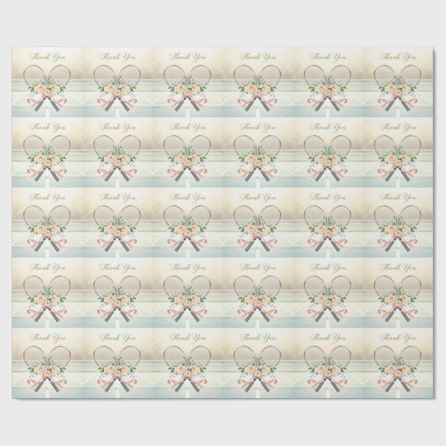 Papel De Presente texto de Agradecimento de Casamento de Tênis com R (Aberto)