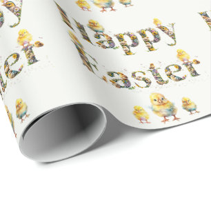 Papel De Presente Texto decorativo do felz pascoa