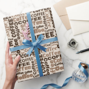 Papel De Presente Texto do Café