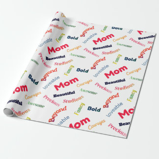Papel De Presente Texto do Dia das Mães Divertido