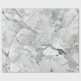 Papel De Presente Texto do Mármaco da Cinza "Veia de Pedra Regal"