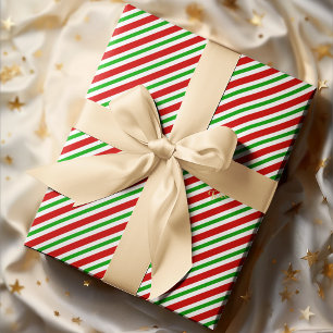 Papel De Presente Texto Dourado de  Tiras Vermelhas Vermelhas de Nat