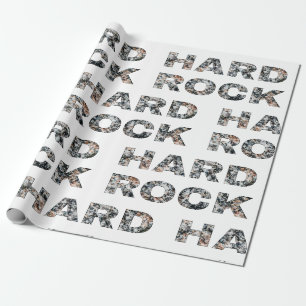 Papel De Presente Texto Granito do Duro Rock