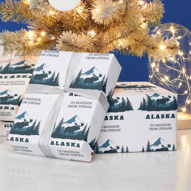Papel De Presente Texto Personalizado ALASKA (Feriados)