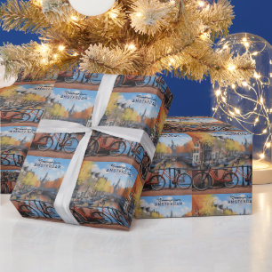 Papel De Presente Texto personalizado Amsterdã