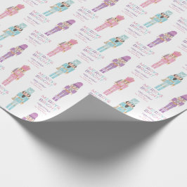 Papel De Presente Texto Personalizado De Nozes De Pastel feliz E Bri