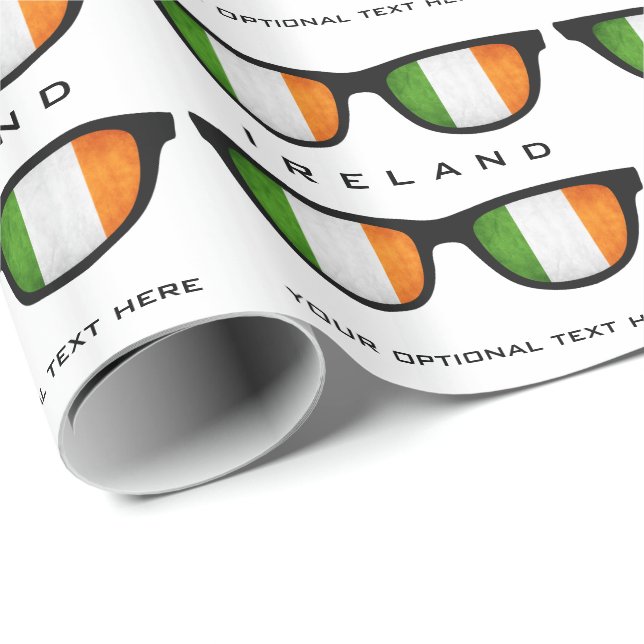 Papel De Presente Texto personalizado do Irish Shades e quebra de pr (Ponta do rolo)