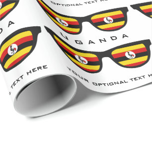 Papel De Presente Texto personalizado do Uganda Shades e quebra de p