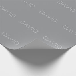 Papel De Presente Texto simples com aparência tridimensional | Cinza