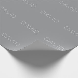 Papel De Presente Texto simples com aparência tridimensional   Cinza