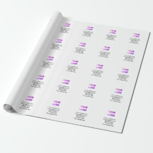 Papel De Presente texto simples mínimo adicione seu logotipo/design