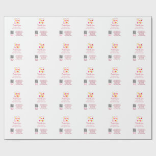 Papel De Presente texto simples mínimo adicione seu logotipo/design