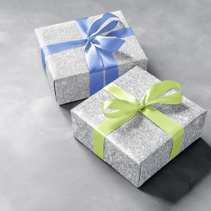 Papel De Presente Textura Brilhante Branca de Têxtil
