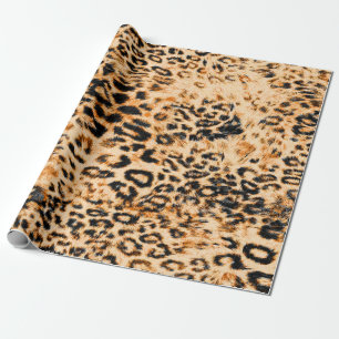 Papel De Presente Textura da pele do leopardo, padrão do leopardo