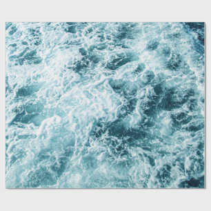 Papel De Presente Textura das ondas do oceano azul