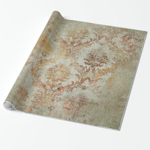 Papel De Presente Textura de Damasco Envelhecido