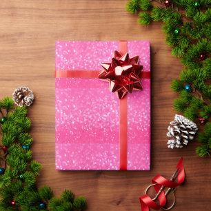 Papel De Presente Textura de Foto de Brilho Cor-de-Rosa Vibrante