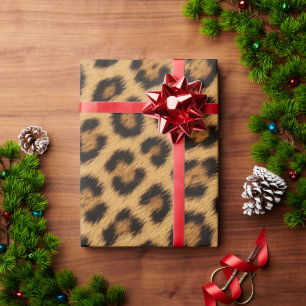 Papel De Presente textura de leopardo pele couro estampa animal padr