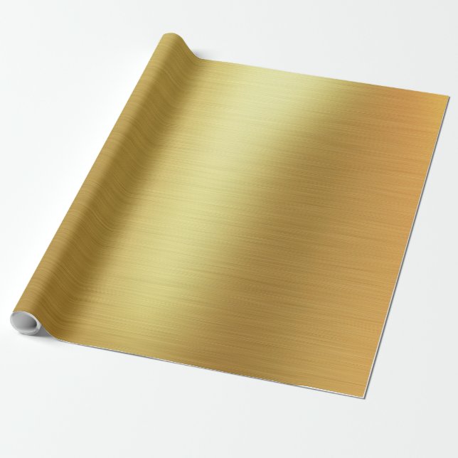 Papel De Presente Textura de metal Dourada de luxo 4 (Desenrolado)
