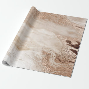 Papel De Presente Textura de pedra de mármore dourado marrom moderno