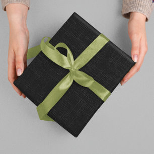 Papel De Presente Textura de Tecido de Linho Bege Limpo Preto