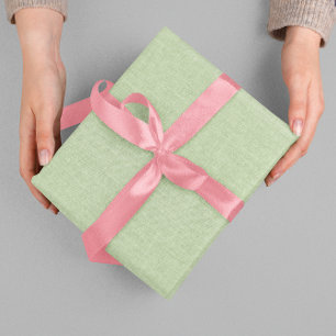 Papel De Presente Textura de Tecido que Imita Linho Bege Verde