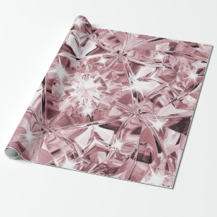 Papel De Presente Textura Diamante Realista de Luxo, Rosa Elegante