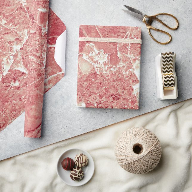 Papel De Presente Textura Dourada de mármore rosa (Artesanato)
