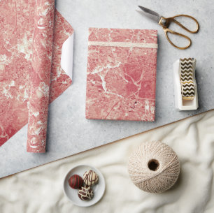 Papel De Presente Textura Dourada de mármore rosa