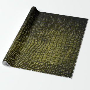 Papel De Presente Textura escura de crocodilo de luxo