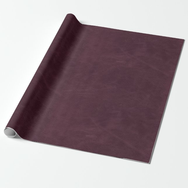 Papel De Presente Textura Faux de couro roxo (Desenrolado)