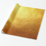 Papel De Presente Textura impressa de folha de ouro escura<br><div class="desc">Papel De Quebra De Folhas Ouro Faux</div>
