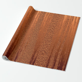 Papel De Presente Textura metálica de cobre afligida 10