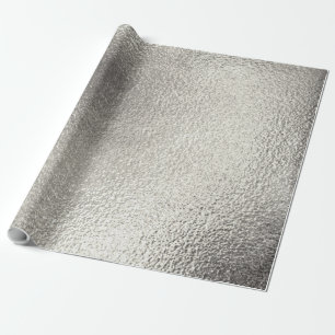 Papel De Presente Textura metálica de prata afligida 10
