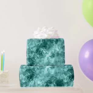 Papel De Presente Textura Teal Crumplada