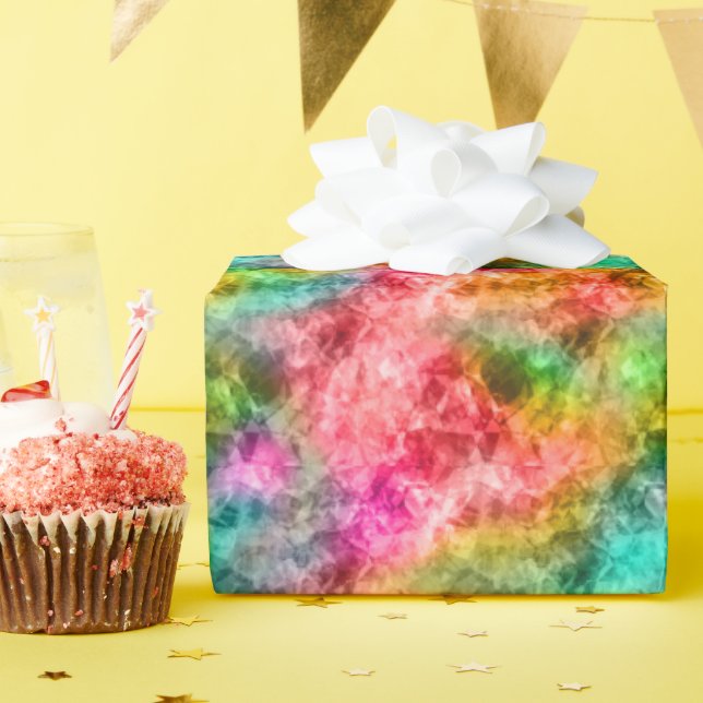 Papel De Presente Textura tropical amassada (Festa de aniversário)