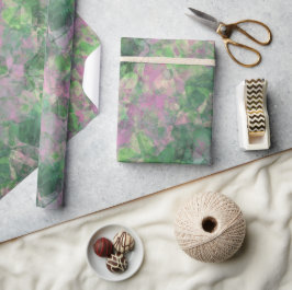 Papel De Presente Textura verde Primavera amassada