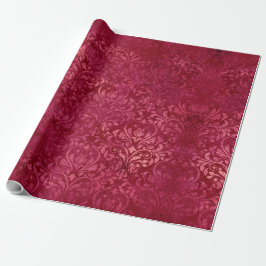 Papel De Presente Textura VIntage Magenta Dourado Damask Grunge 