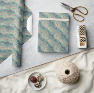 Papel De Presente Textura Wavy Iris Azul