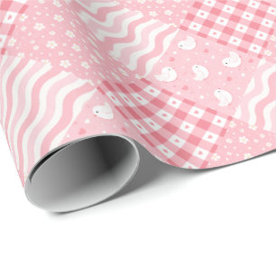 Papel De Presente Texturas Rosa