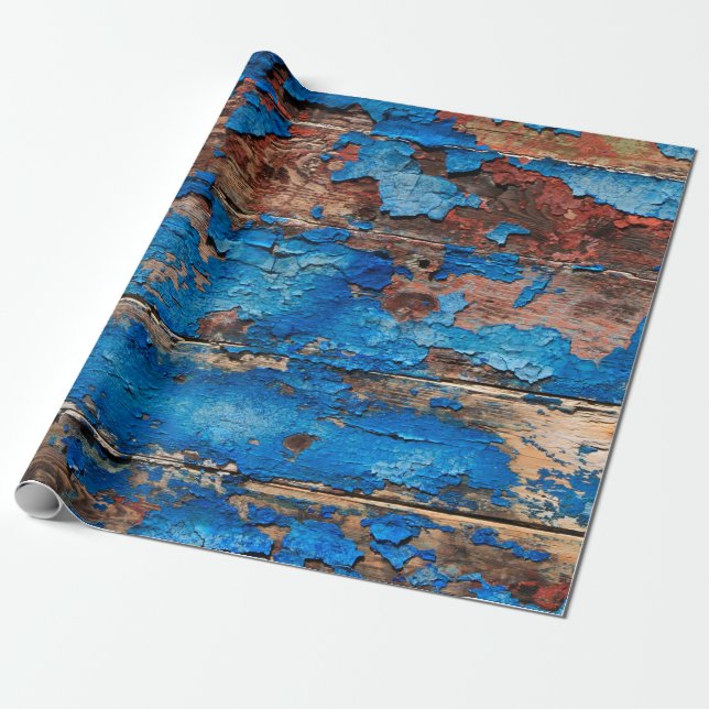 Papel De Presente Texture background blue wood (Desenrolado)