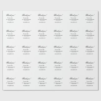 Papel De Presente Thank you for purchase pink family business detail