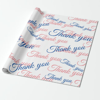 Papel De Presente Thank You Script Wrapping Paper