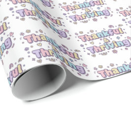 Papel De Presente Thankful & Thriving Wrapping Paper