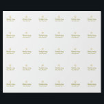 Papel De Presente thanks for coming add name text message golden hea<br><div class="desc">Design</div>