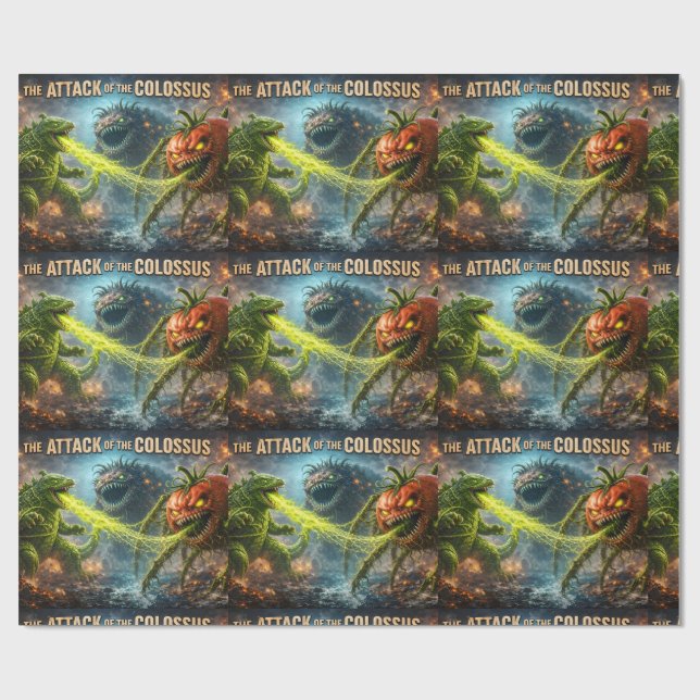 Papel De Presente The attack of the Colossus mutant veggie 40 mat wr (Aberto)
