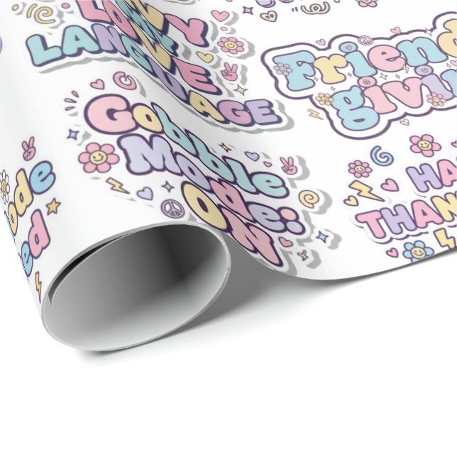 Papel De Presente The Friendsgiving Feast Wrapping Paper (Ponta do rolo)
