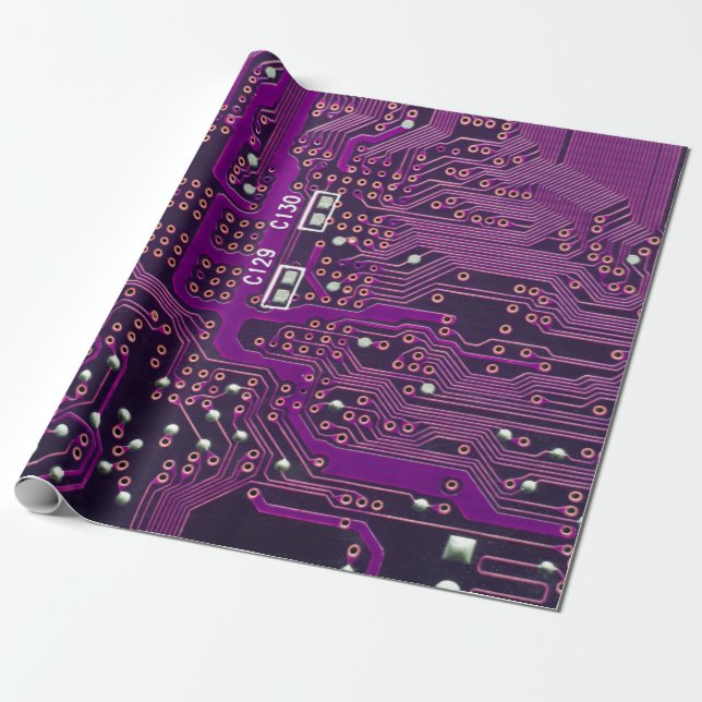 Papel De Presente The surface of the digital circuitbackground,abstr (Desenrolado)